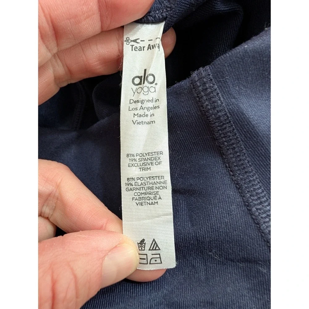 Alo Yoga Womens Navy Blue High Waist Airbrush Leggings Size XS‎ athleisure